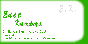 edit korpas business card