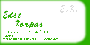 edit korpas business card